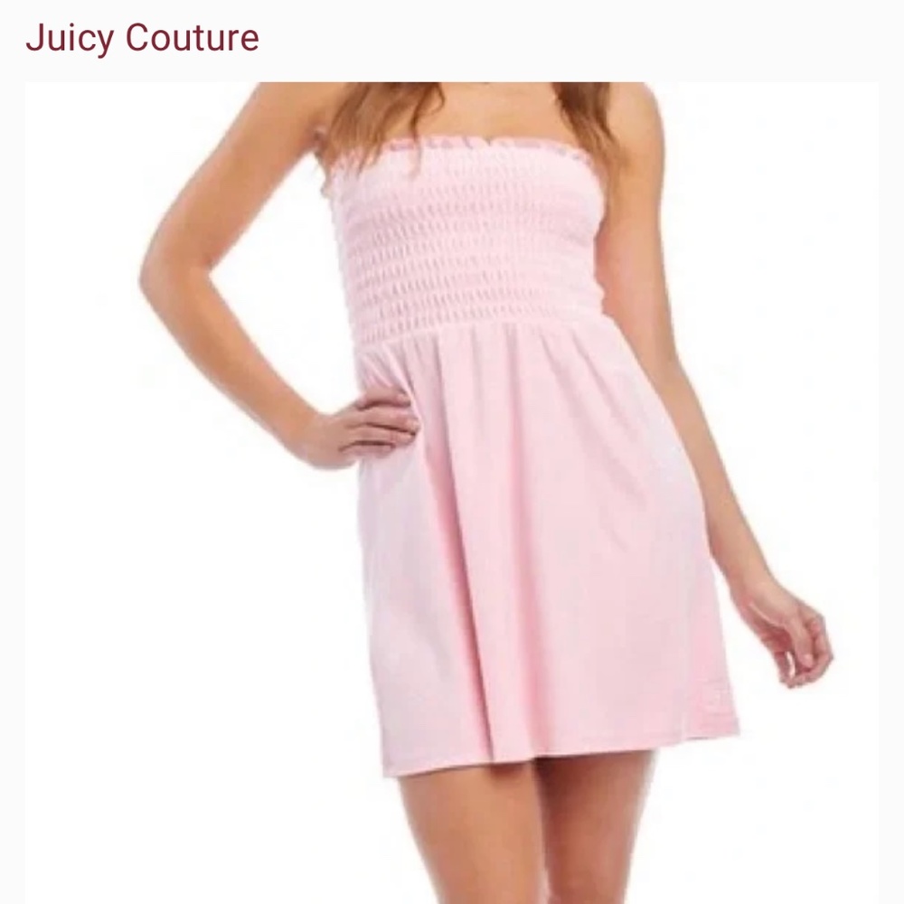 Juicy couture strapless velour dress